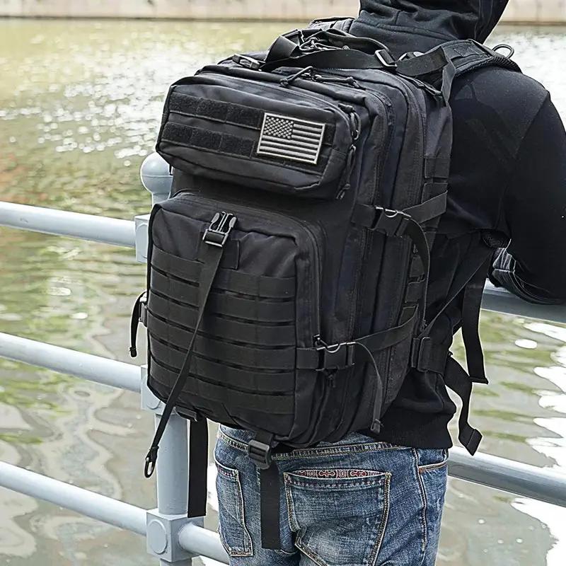 50L homme sacs à dos tactiques sacs de voyage en plein air en plein air 3P sac d'école EDC Molle Pac