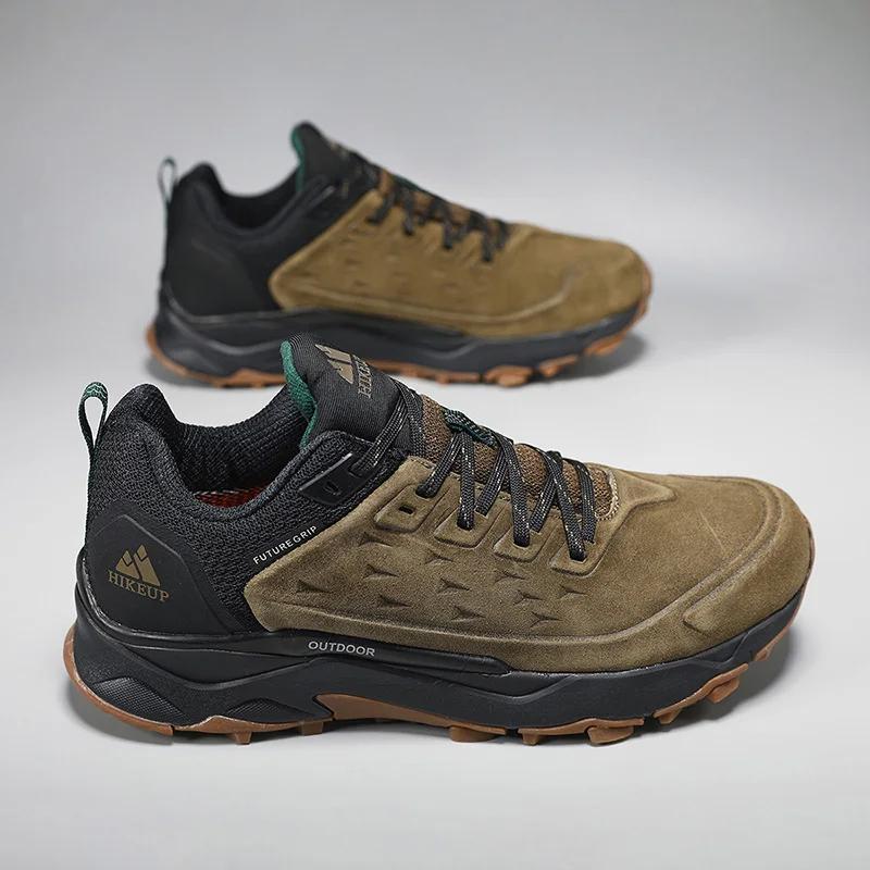 HIKEUP chaussures de randonnée pour hommes Sports de plein air Camping chasse marche chaussure daim 