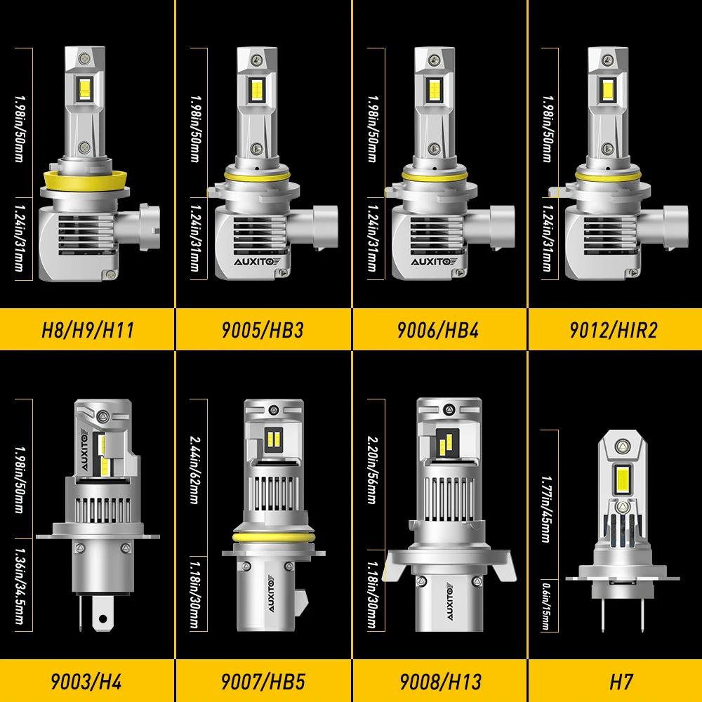 AUXITO – phare de voiture LED H4 9003 H8 H11 9012, ampoule CANBUS 100W 20000LM 9005, lampe pour BMW 