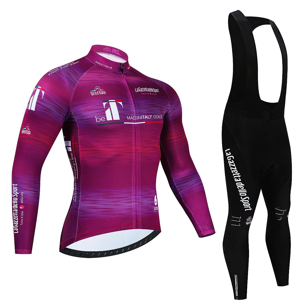 Maillot De cyclisme Tour d'italie D'ITALIA, ensemble Premium Anti-UV à manches longues, combinaison 