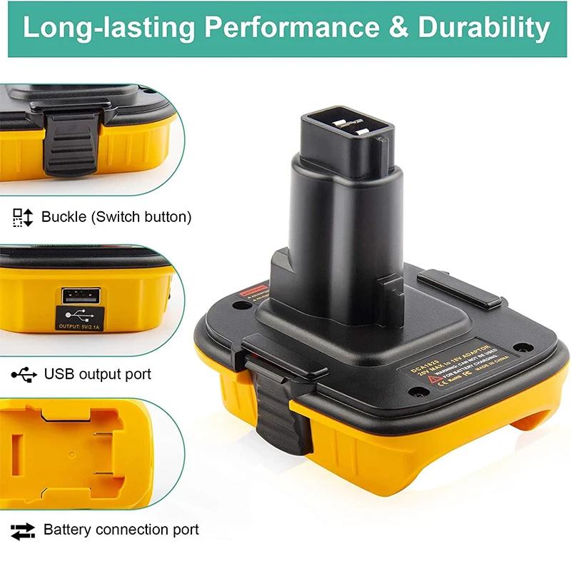Adaptateur de batterie 20V DCA1820 pour outils Dewalt 18V, conversion de batterie au Lithium Dewalt 