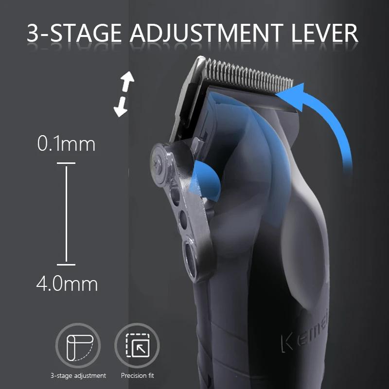Kemei KM-2296 KM-2299 KM-1102 Kit de tondeuse à cheveux professionnelle rasoir électrique Machine de