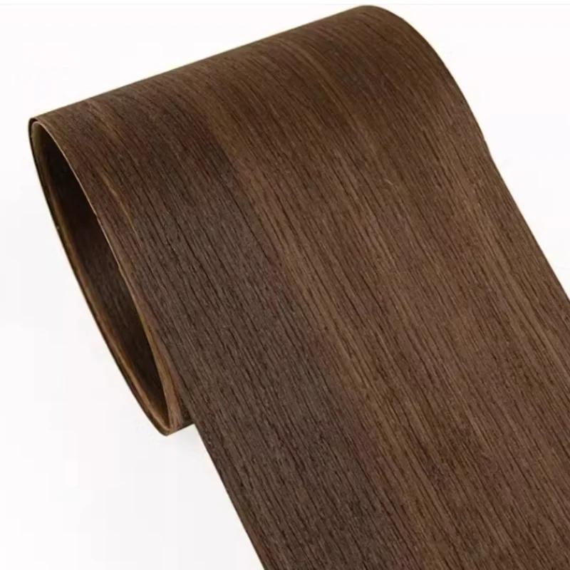 Placage en bois de chêne fumé naturel, panneau de haut-parleur pour meubles d'hôtel, placage décorat