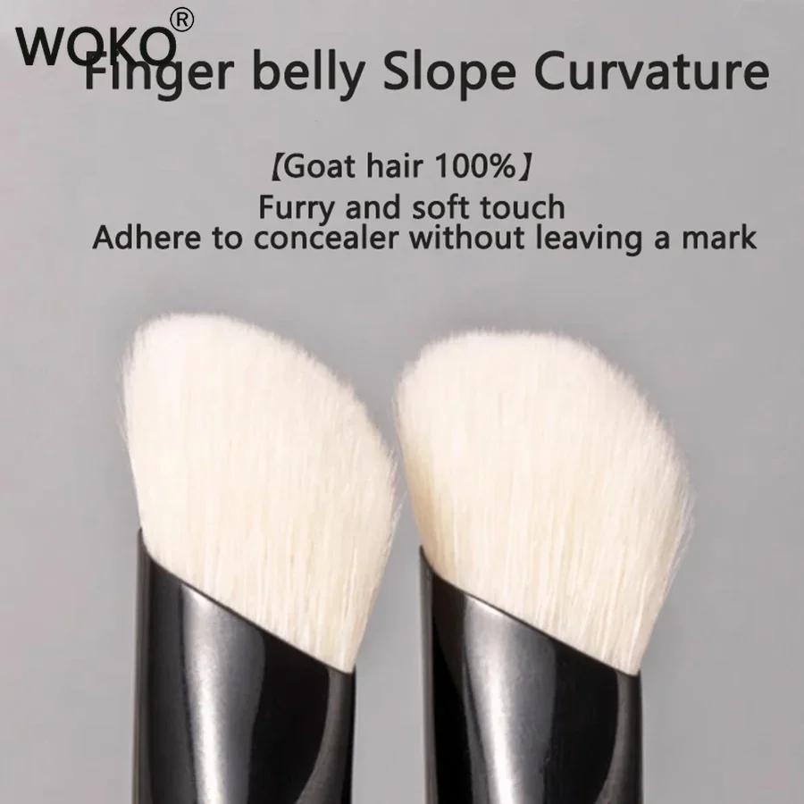 Brosse anti-cernes en pâte de doigt, poils de chèvre, en forme de diamant, correcteur de pouce, bros