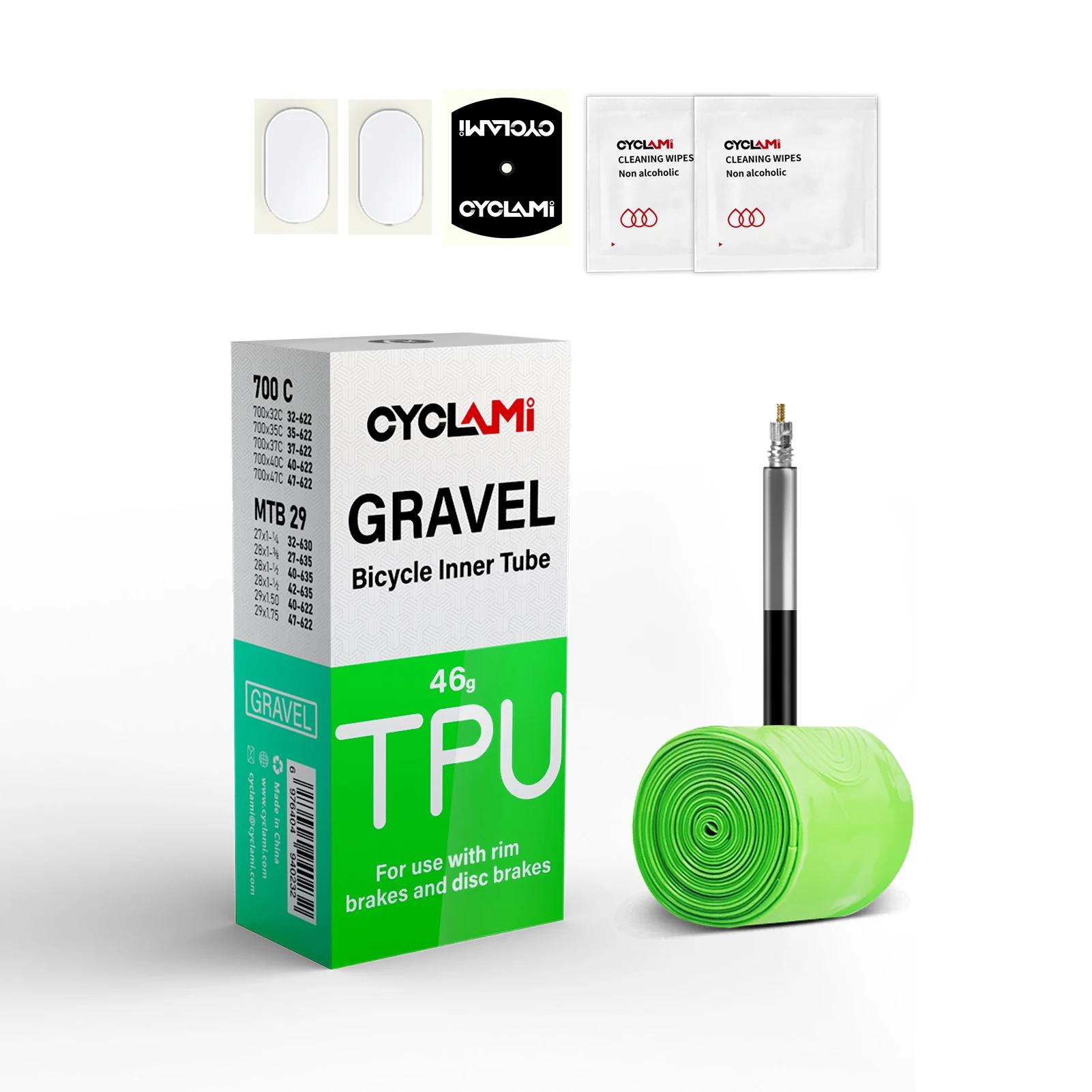 CYCLAMI ultraléger route vtt 29 vélo TPU chambre à air pneu français Valve FV 45mm pour gravier 700C