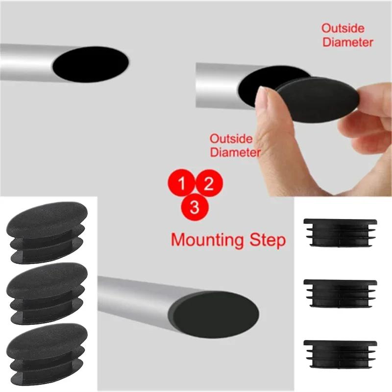 Embouts de chaise ovales, 50/100 pièces, bouchon de tube, coussinets ovales pour meubles, capuchon d