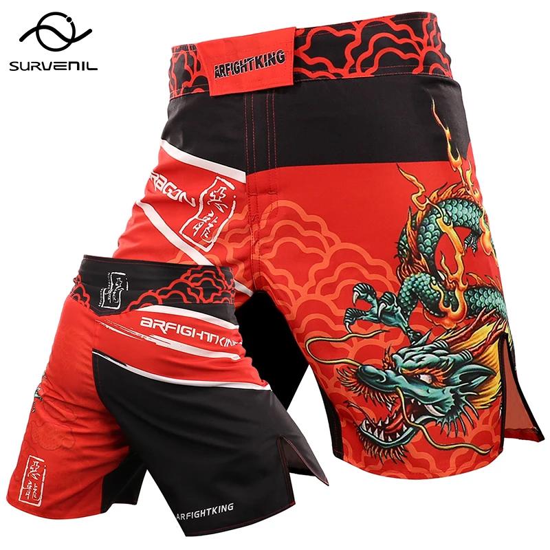 MMA – Shorts thaïlandais Tiger Muay pour hommes, pantalons pour Kickboxing, boxe, entraînement, Fitn