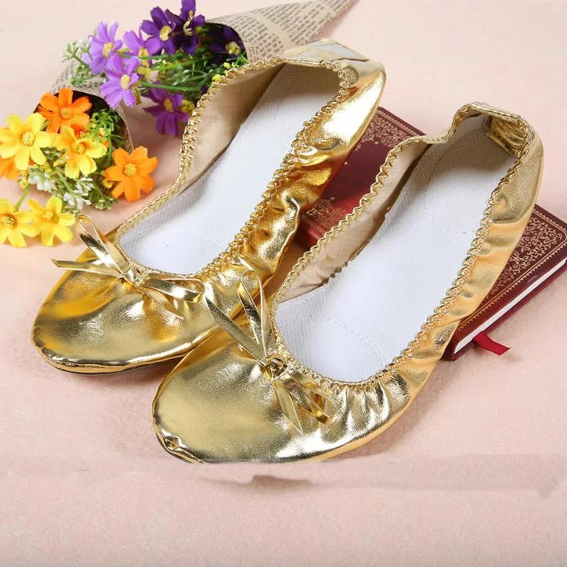 Chaussons ballet cuir filles femmes USHINE - Chaussures danse semelle fendue yoga enfants