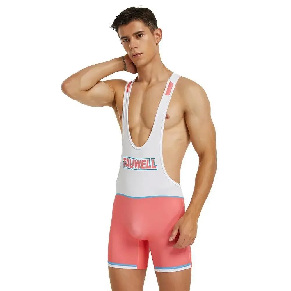Lutte Singlet hommes sous-vêtements body - Entraînement course musculation combinaison sport intensive