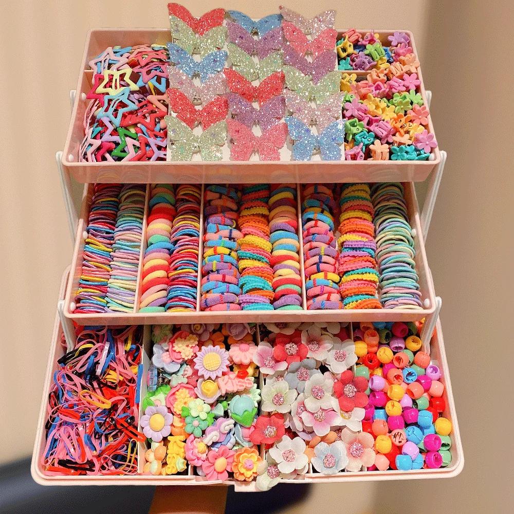Ensemble d'accessoires pour cheveux pour filles, 577 pièces, couleurs assorties, épingles à cheveux 