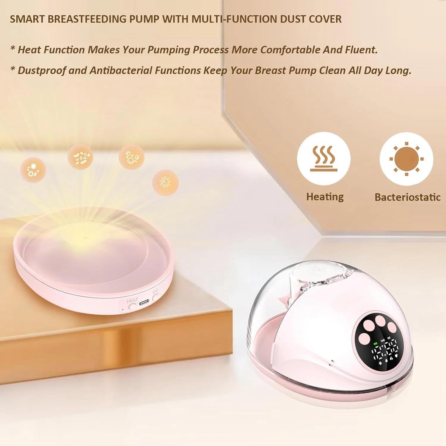 Tire-lait portable mains libres – Électrique, sans BPA, avec chauffage et stérilisateur UV |   Optio