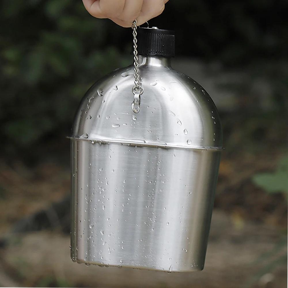Ensemble de Gobelets de Cantine Militaire en Acier Inoxydable avec Juste, Bouteille de Bouilloire po