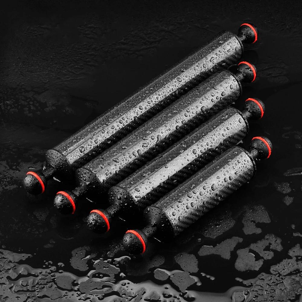 Bras flottant sous-marin en Fiber de carbone, 2 x D40mm, pour boîtier de plateau de plongée, lumière