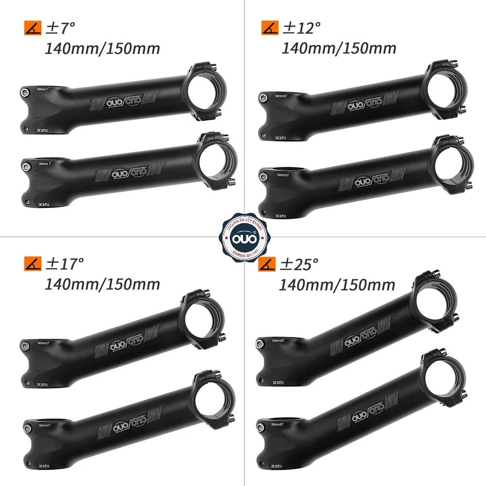 OUO – tige de guidon de vtt CNC, longue tige 140/150mm 7/17/12/25 degrés 31.8mm, tige de vélo de rou