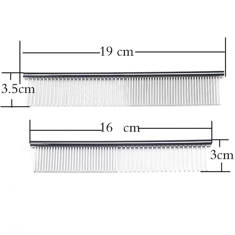 Peigne pour chien en acier inoxydable, brosse d'élimination des poils longs et épais, 16/19cm, peign