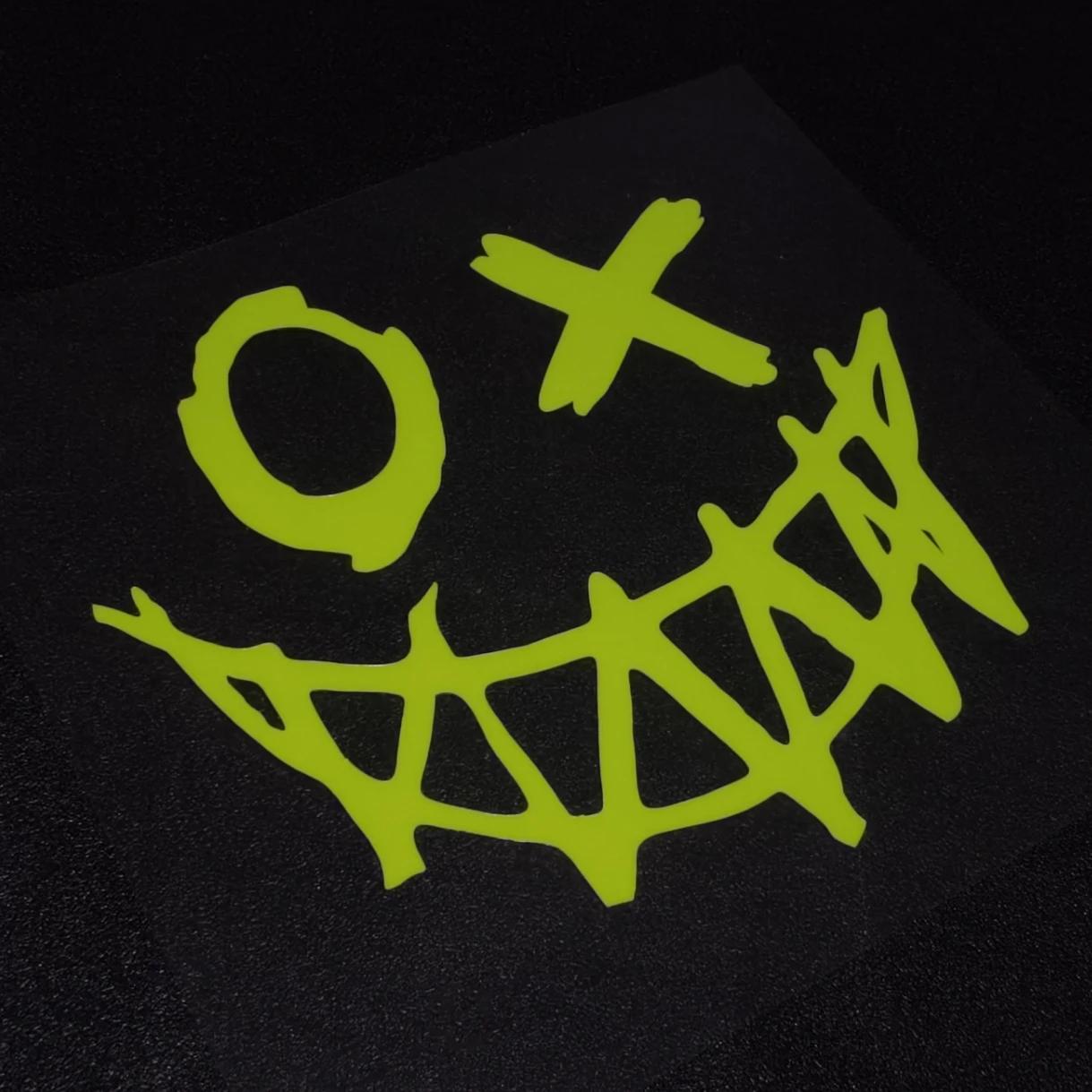 Autocollants de moto avec visage souriant, autocollant réfléchissant imperméable pour voiture, Joker