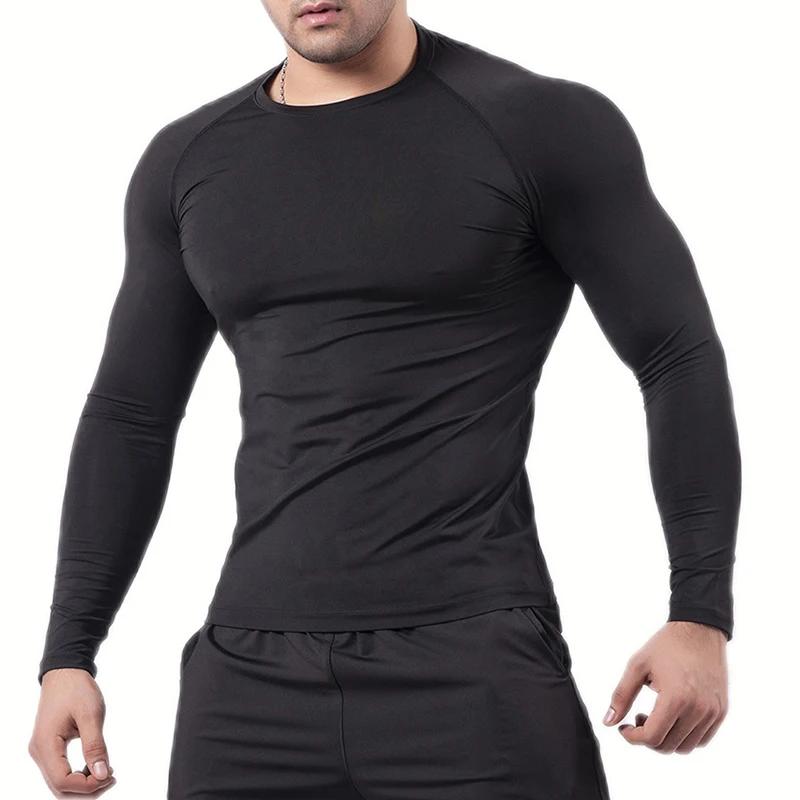Chemise de Compression à manches longues pour hommes, imprimé épée, t-shirt athlétique à séchage rap