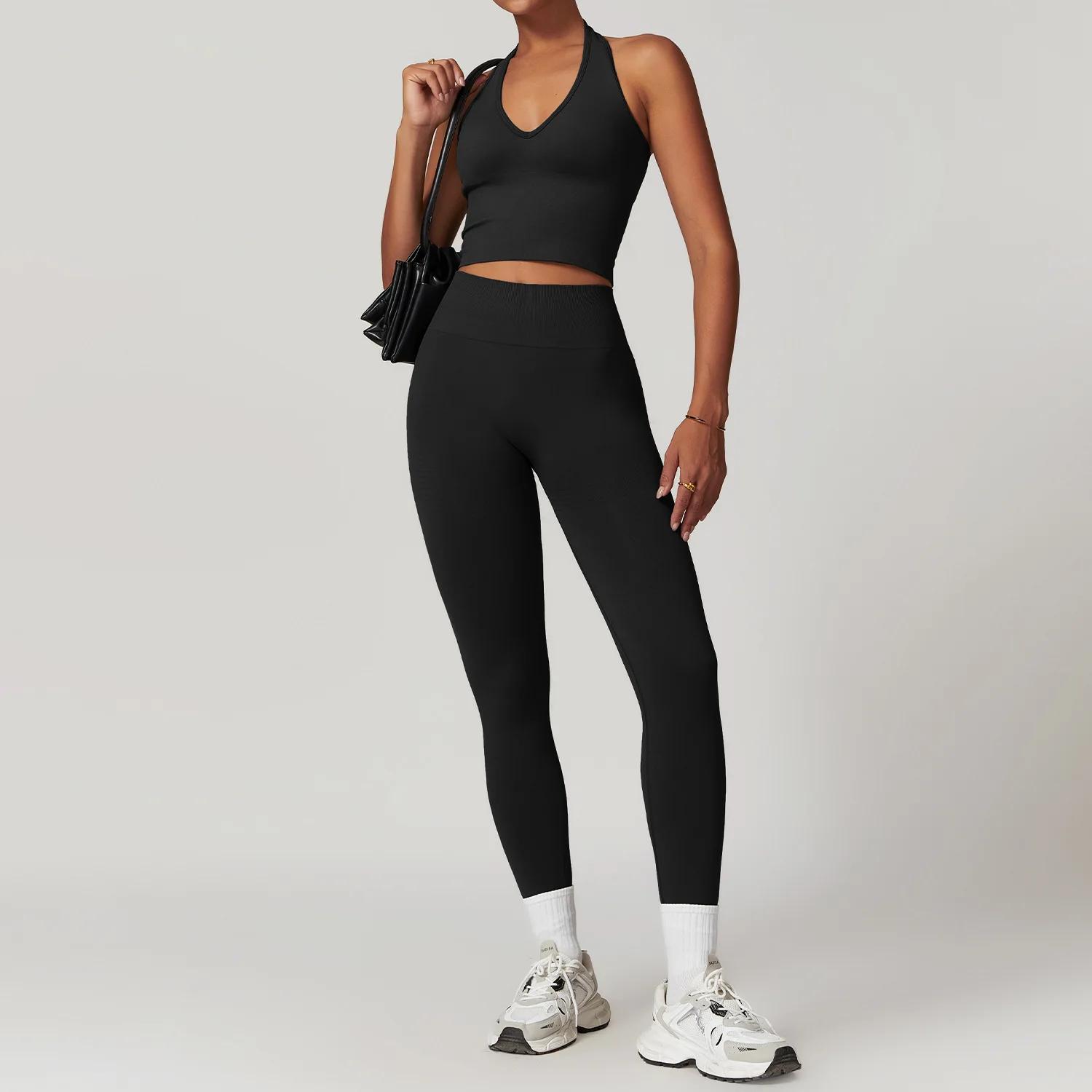 2 pièces ensemble de Yoga sans couture vêtements de sport vêtements de sport costumes de Yoga pour f