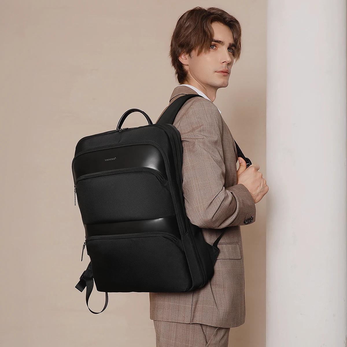 Tigernu sac à dos extensible hommes sacs minces pour hommes sac à dos de voyage étanche mâle 15.6 po