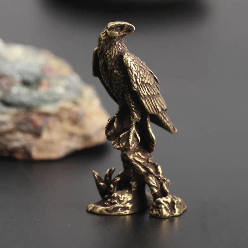 Ornement d'aigle fait à la main, Sculpture d'oiseau en cuivre Vintage, artisanat fait à la main, déc