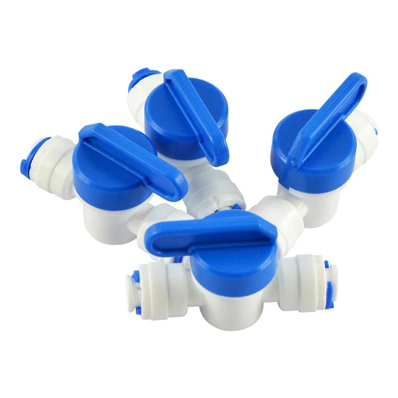 Robinet à tournant sphérique d'arrêt en ligne, raccords à connexion rapide en plastique pour purific