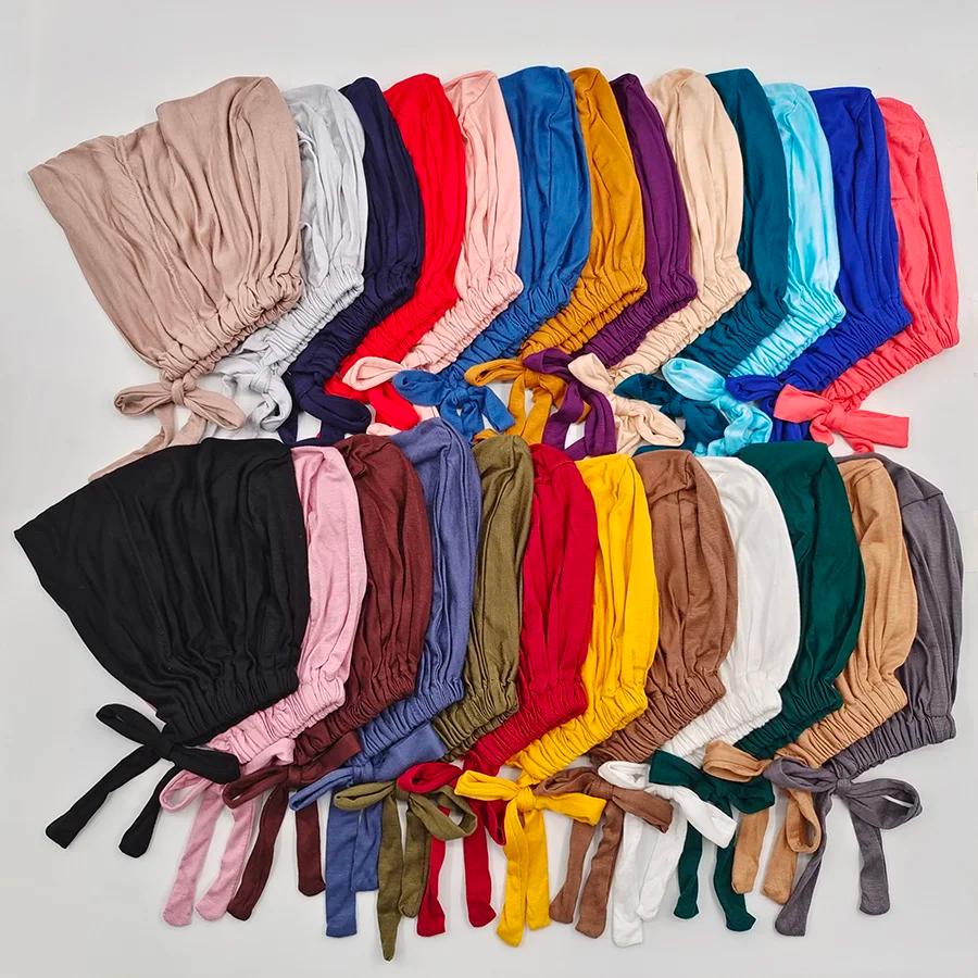 Turban musulman modal doux pour femme, casquettes Hijab intérieures, bonnet sous-écharpe islamique, 