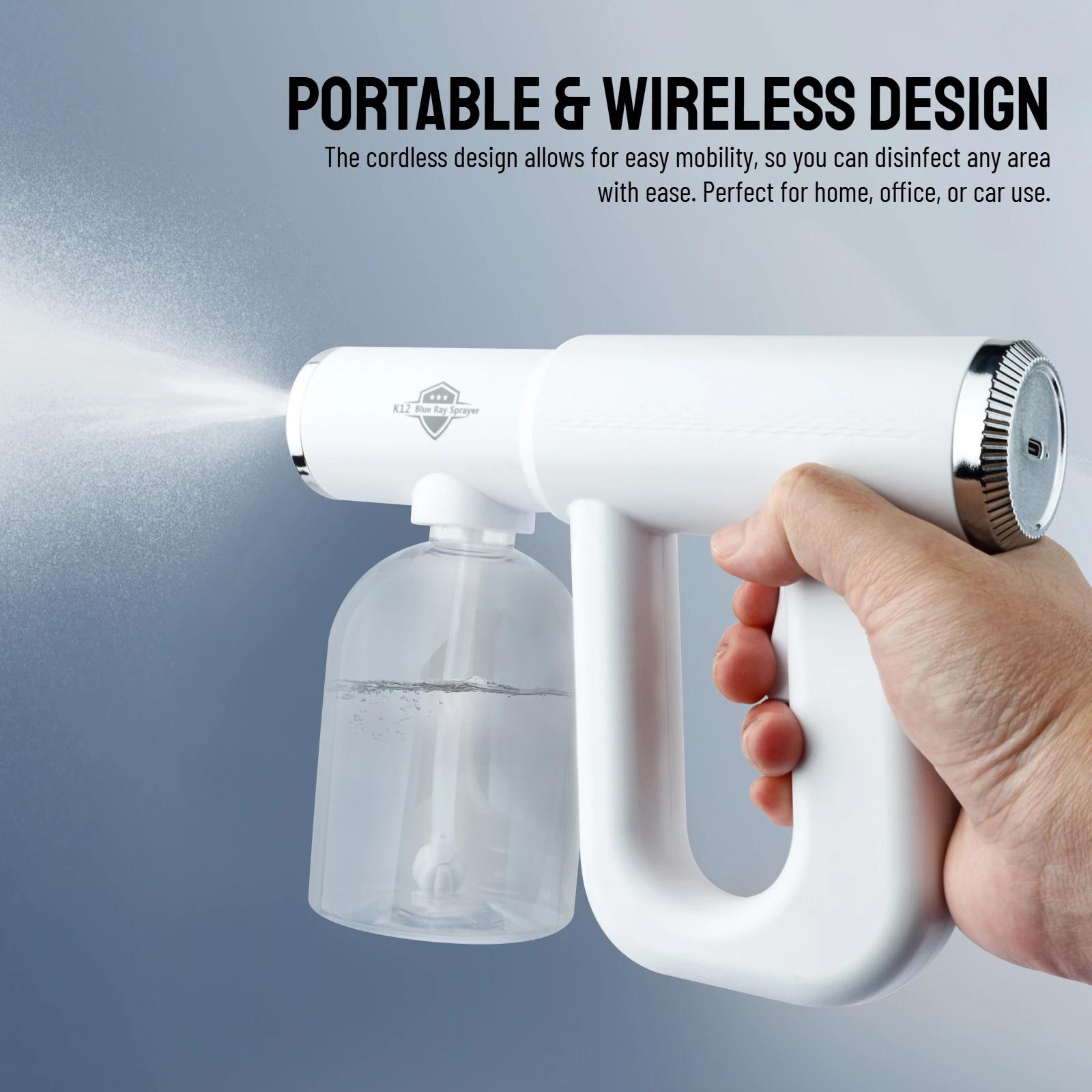 Bouteille de pulvérisation Nano à lumière bleue de 300ML, pistolet de pulvérisation à vapeur électri