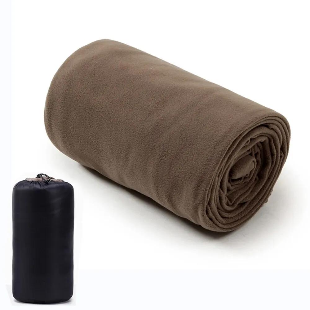 Smile-Sac de couchage portable ultra léger, draps de voyage polaire pour adultes, tente de camping e