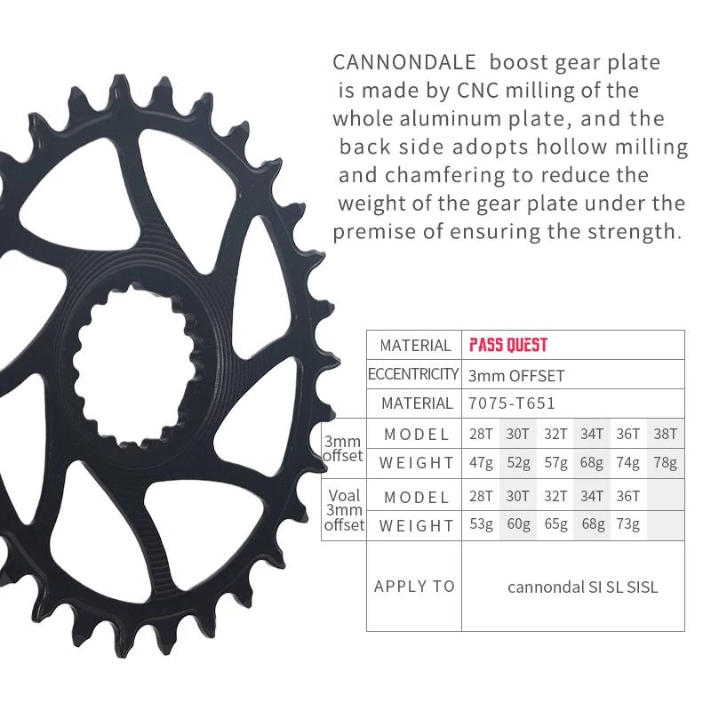 Pass Quest-Pédalier de vélo à décalage de synchronisation CANNONDALE si, plateaux de vélo, pièces de