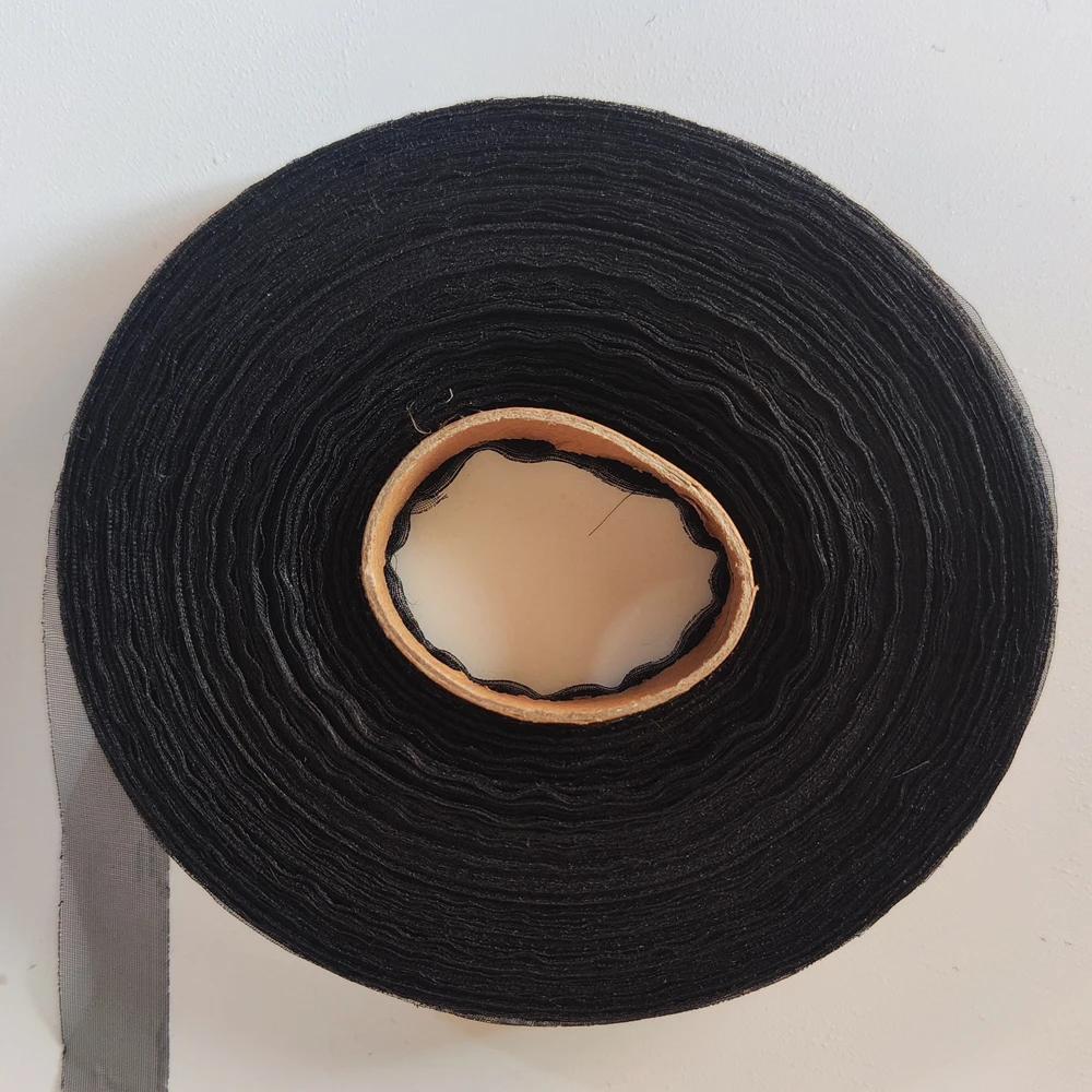 Ruban à rayures en PU gaze invisible, accessoires de fabrication d'extension de cheveux, 200 yards