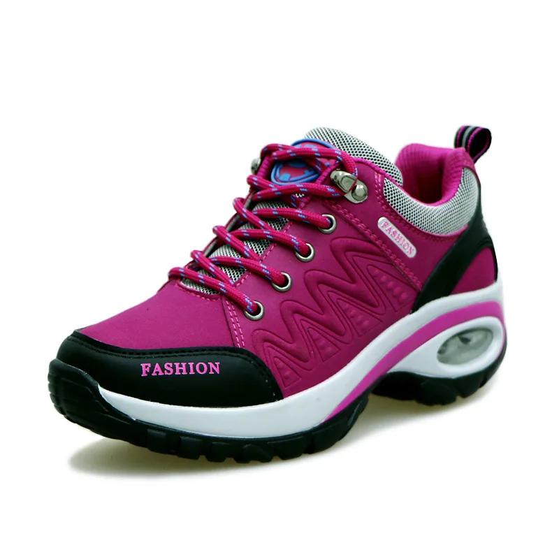 Baskets plateforme femme sport randonnée - Chaussures mode antidérapantes running décontractées outdoor