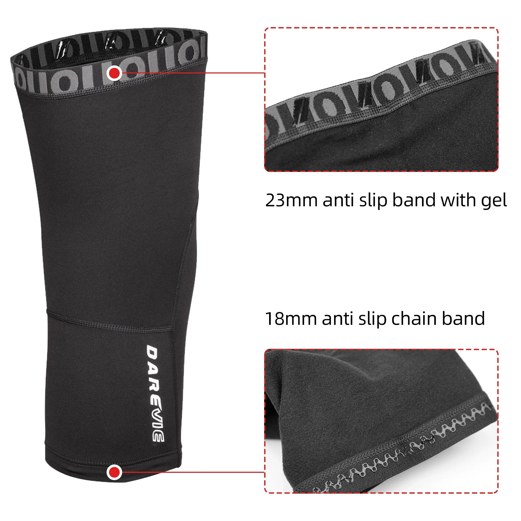 DAREVIE cyclisme jambières thermique polaire hiver cyclisme genou plus chaud Compression chaud demi 
