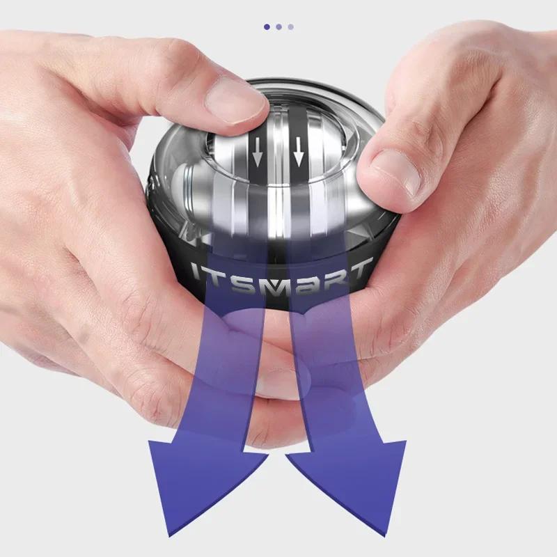 Centrifugeuse de boule de poignet à LED, gyroscope, presse-poignet, plage de démarrage automatique, 