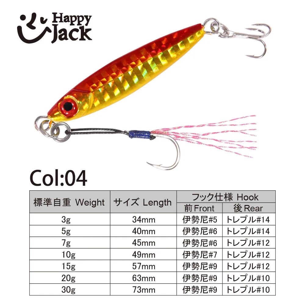 Happyjack Micro gabarits de pêche gabarit en métal pêche 3 5 7 10 15 20 30G Micro fonte rivage coulé