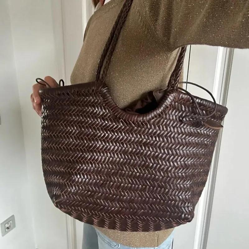 100% peau de vache naturelle tissage sacs à main main concepteur en cuir véritable femme fourre-tout
