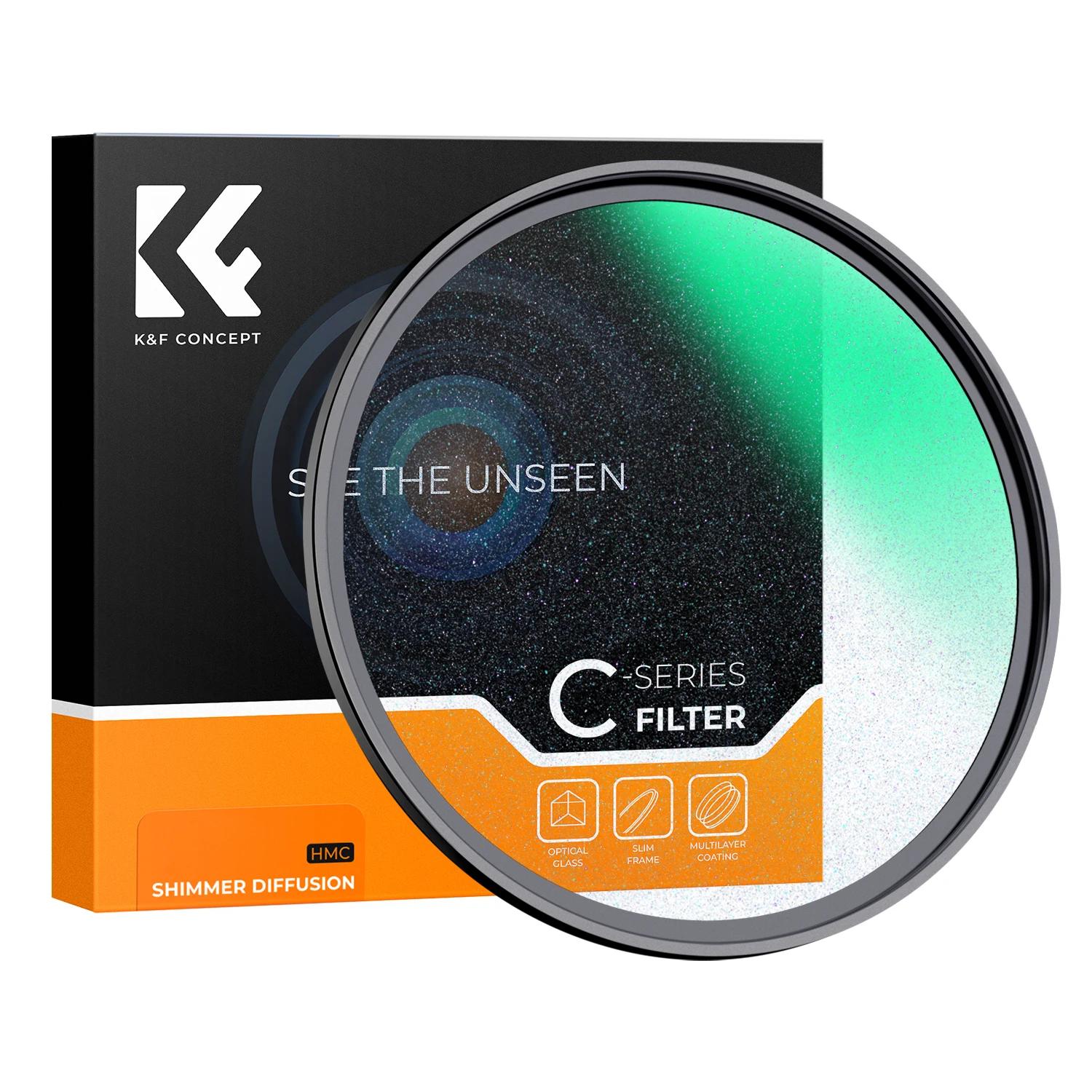 K & F Concept filtre de Diffusion scintillant 67mm 82mm 72mm 77mm filtre d'objectif à effet spécial 