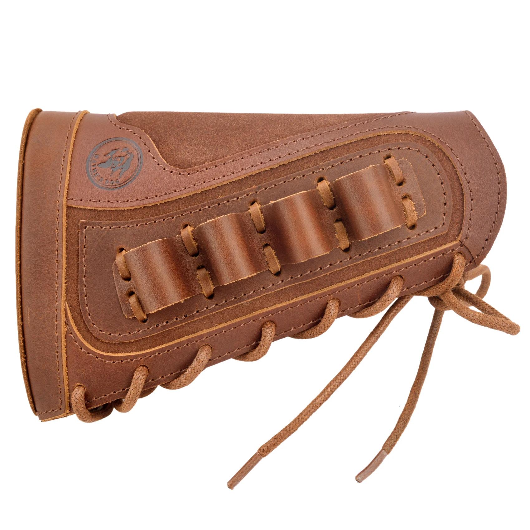 Coussin de repose-joue en cuir pour fusil de chasse, calibre 12, pour chasseur gauche ou chasseur dr
