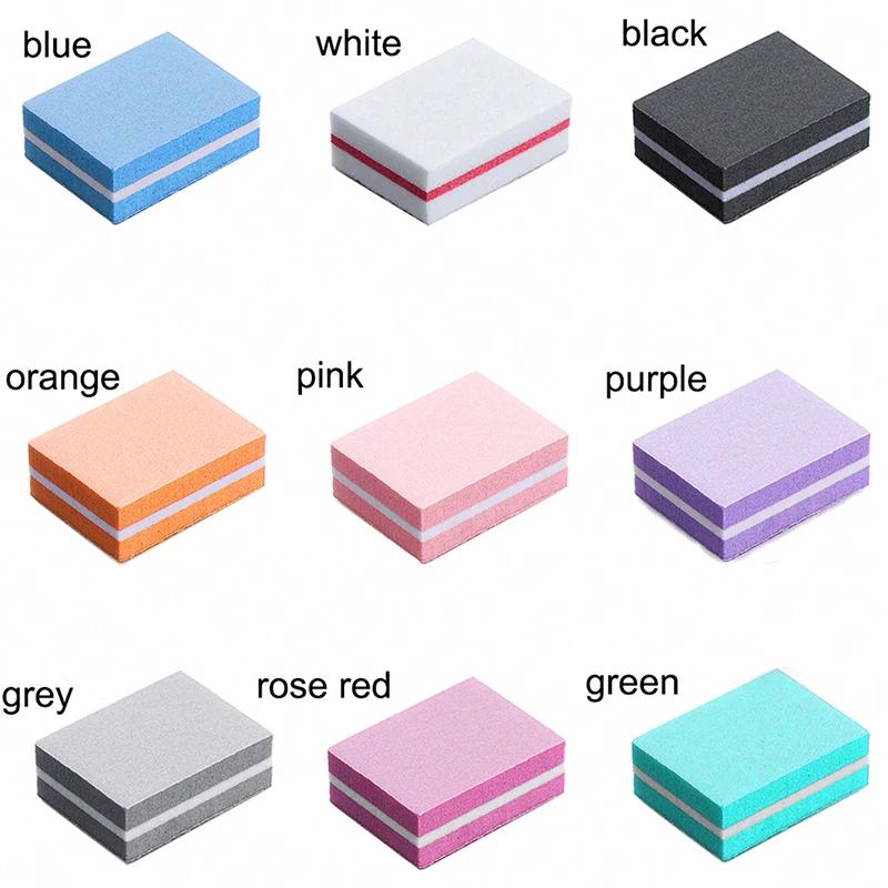 50 pièces professionnel Mini ongles Art tampon fichier 100/180 papier de verre manucure conseils soi