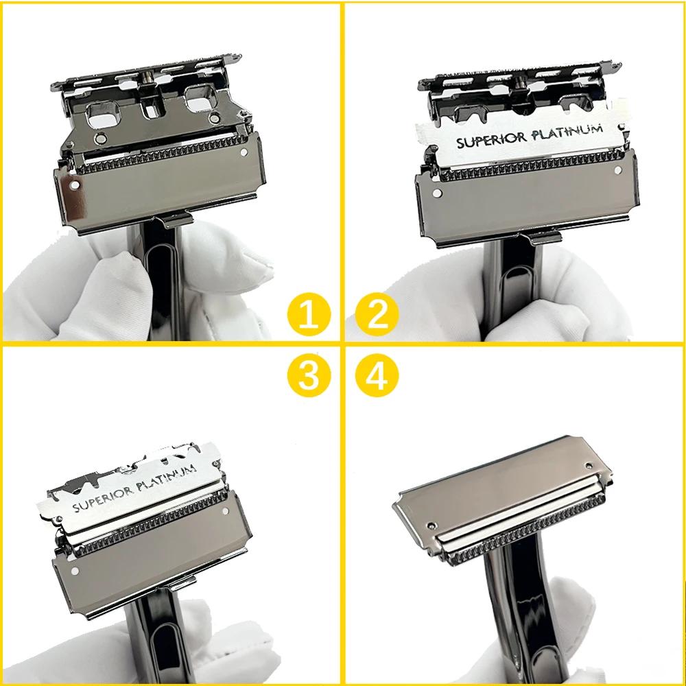 JOKMAE 20T 3.0 Glide Pro Advanced 2 demi-lame rasoir en acier inoxydable écologique sécurité rasage 