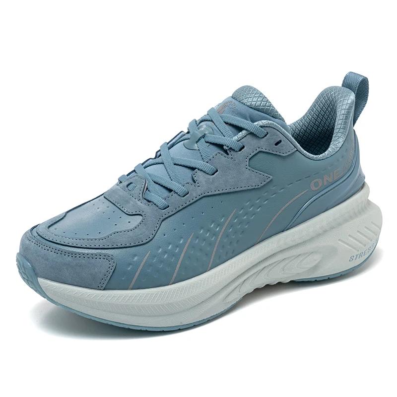 ONEMIX-Chaussures de course en cuir pour hommes et femmes, baskets de sport, de marche, d'entraîneme
