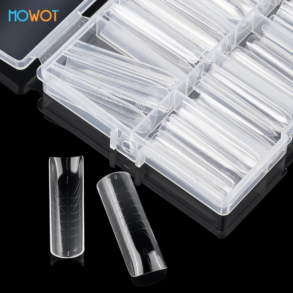 MOWOT nouveau carré double forme d'ongle Extension faux ongles conseils construction rapide Gel moul