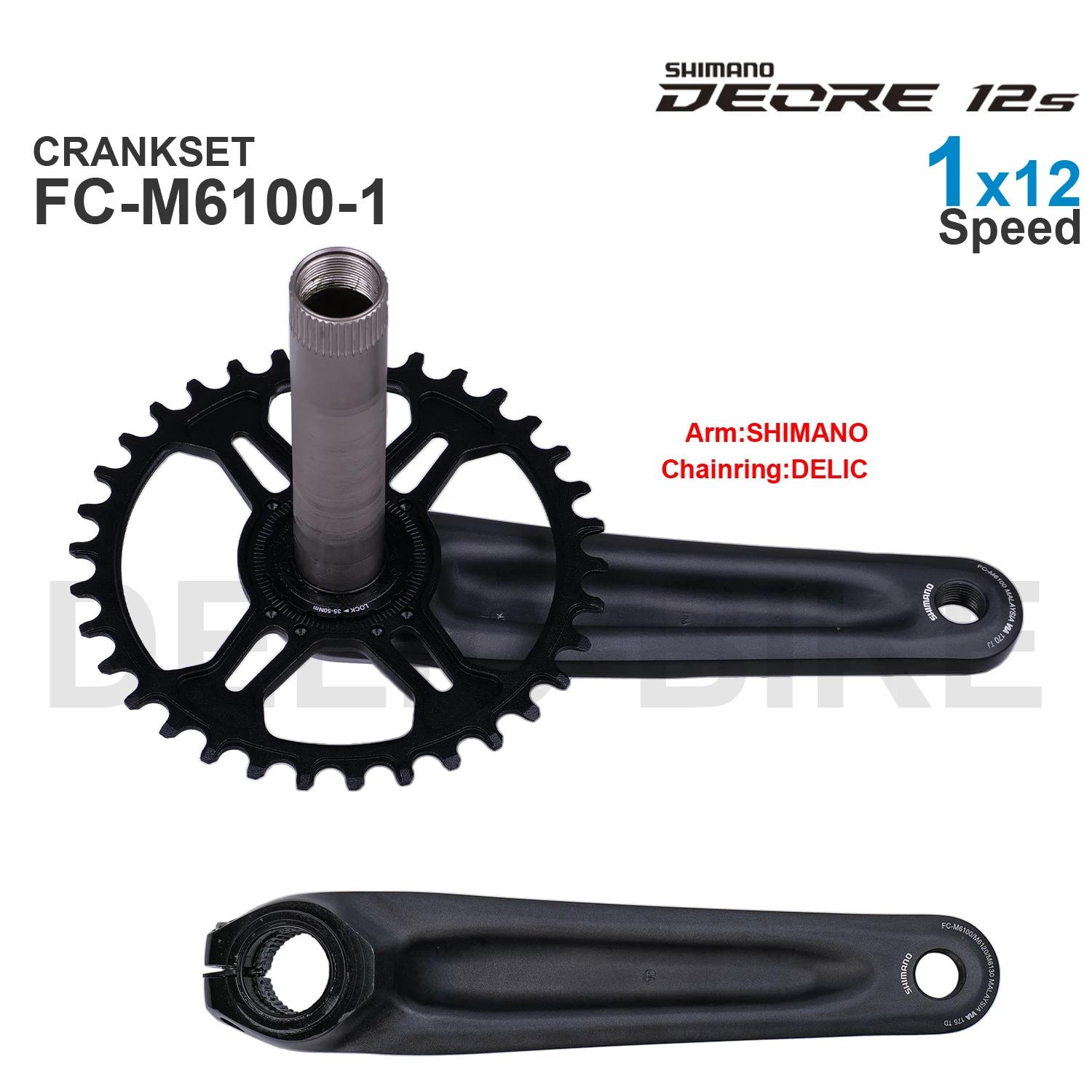 SHIMANO DEORE FC-M6100-1 FC-M6120-1 pédalier vtt avec plateau DELIC 32 34 36T 1x12 vitesses