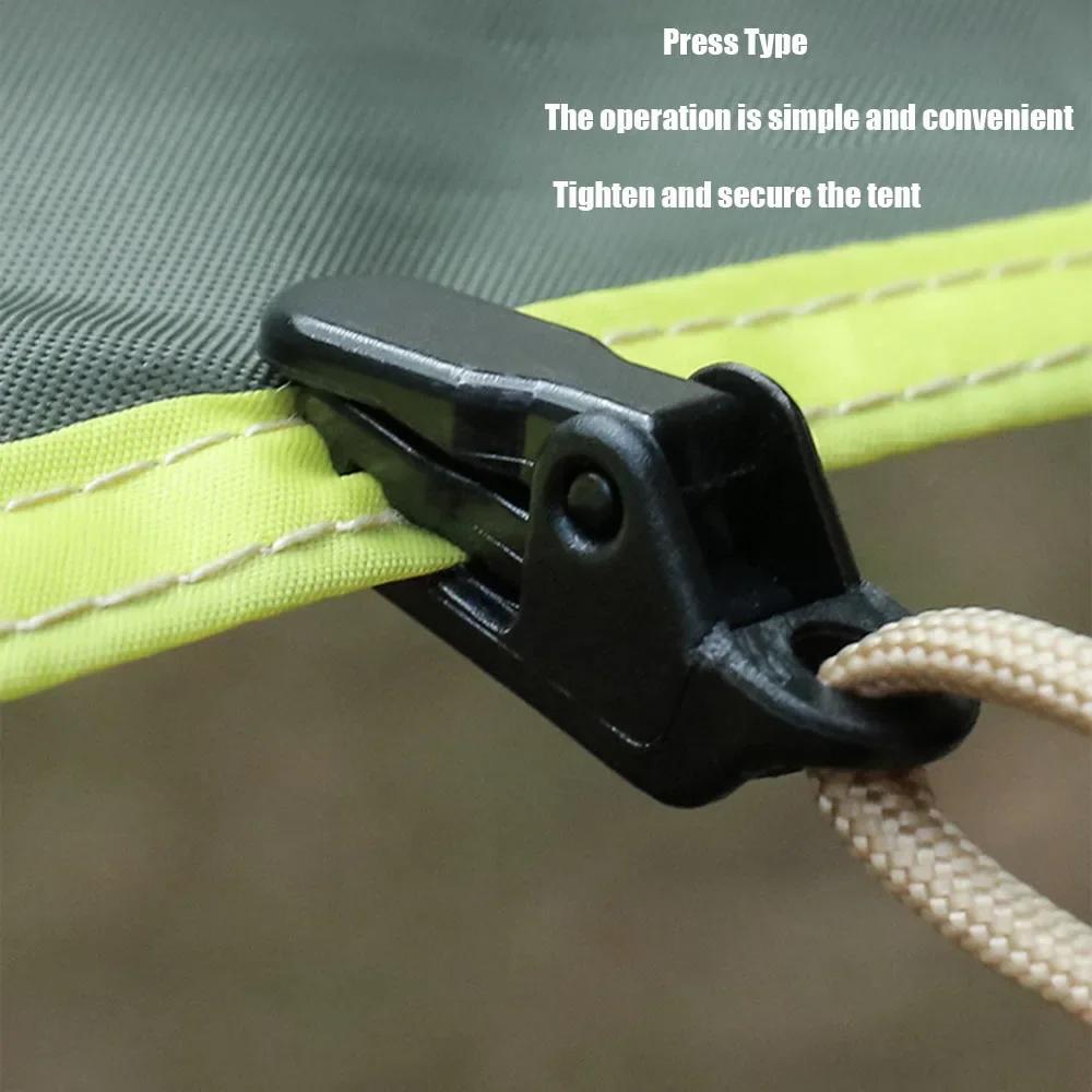10/15/20 pièces auvent pince bâche Clips Snap cintres tente Camping survie serrer outil pour Camp en