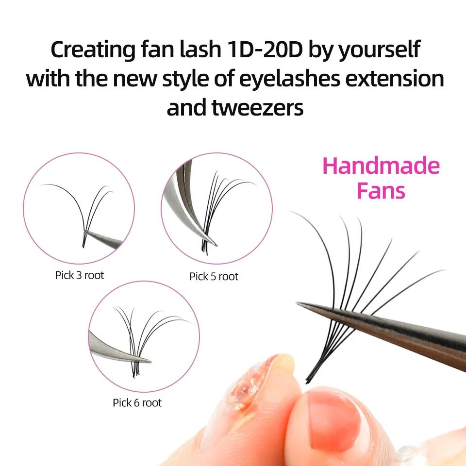 Extensions de cils individuelles Lashprofessor 5-20mm, cils en soie douce de qualité supérieure, noi