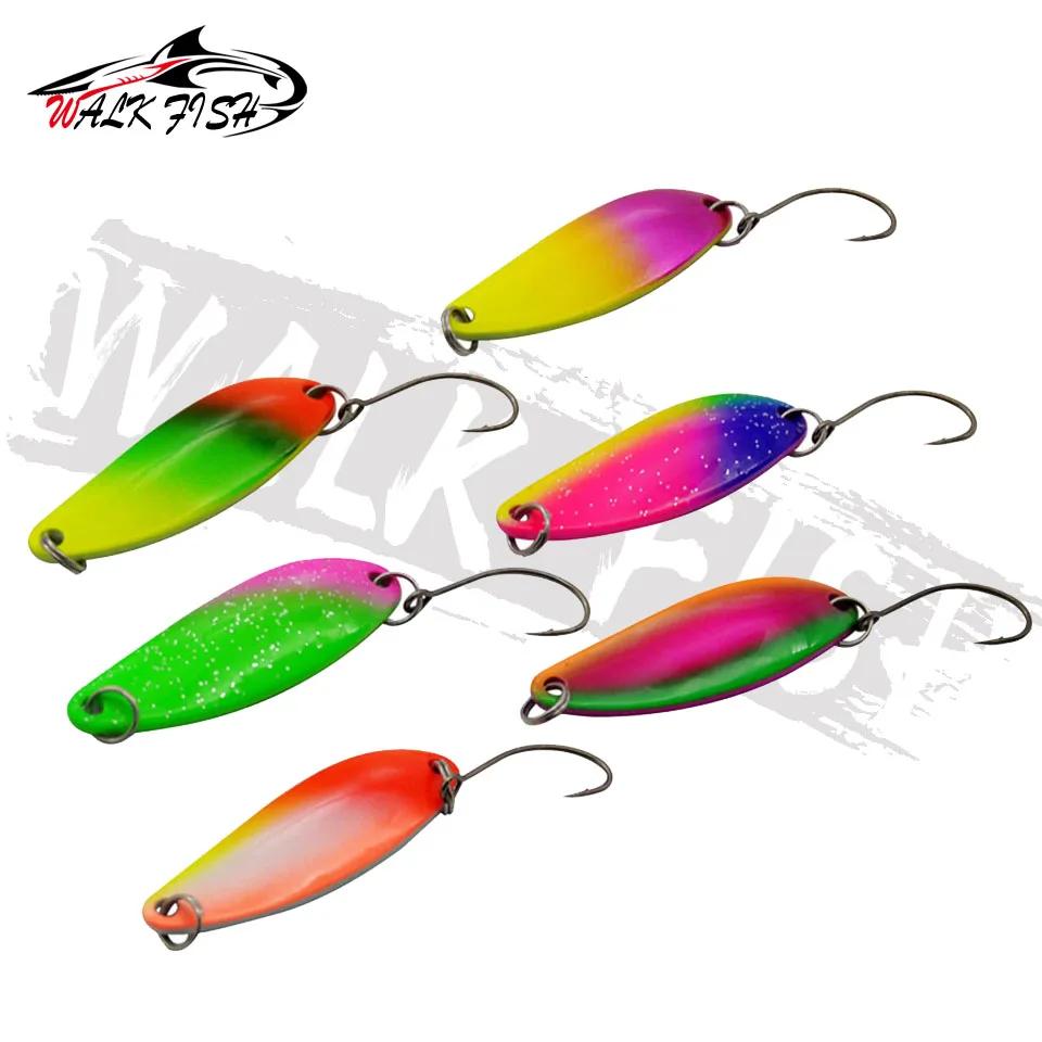 PIED POISSON MARCHE POISSON 5/6/10PCS Pêche Appât 40mm 5g Cuillère De Pêche Truite Leurre De Pêche A