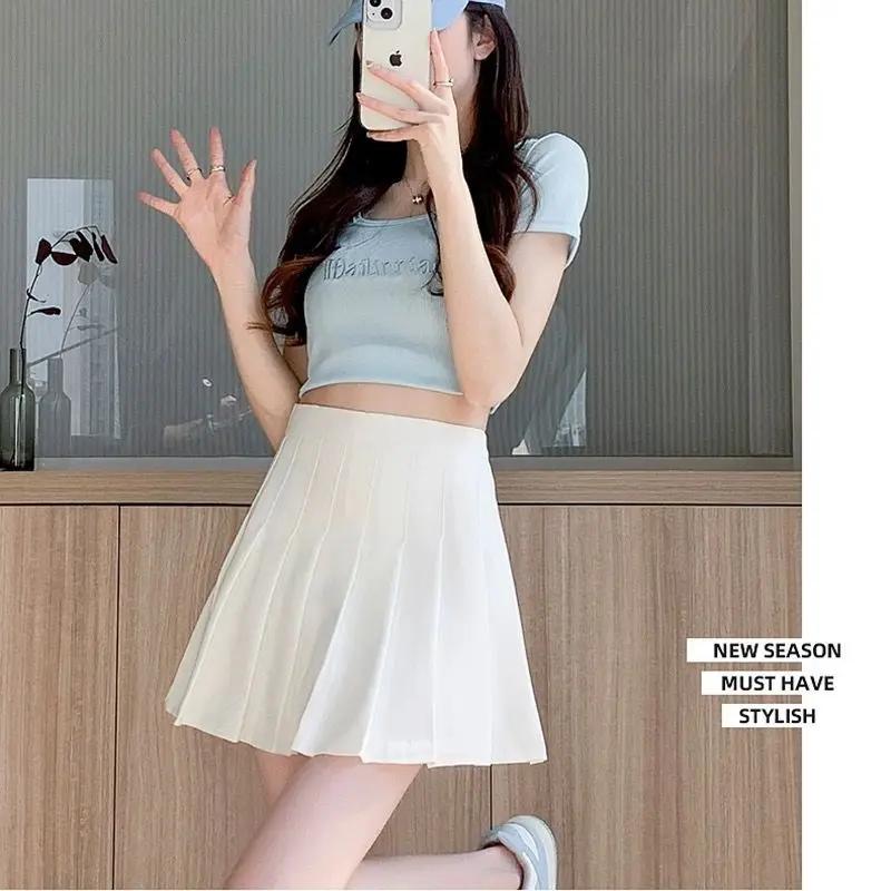 Mini jupe plissée à carreaux taille haute pour femmes, uniforme scolaire japonais, mignon Kawaii, gr