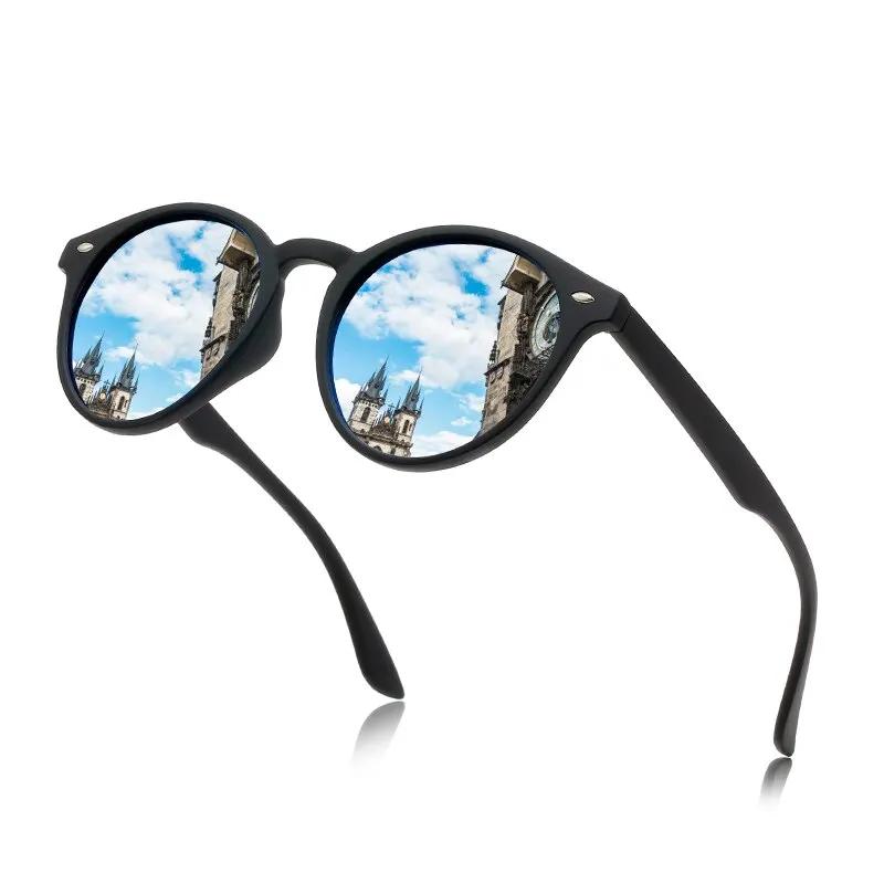 Lunettes de soleil rondes tendance pour femmes et hommes, style classique vintage, pour la conduite 