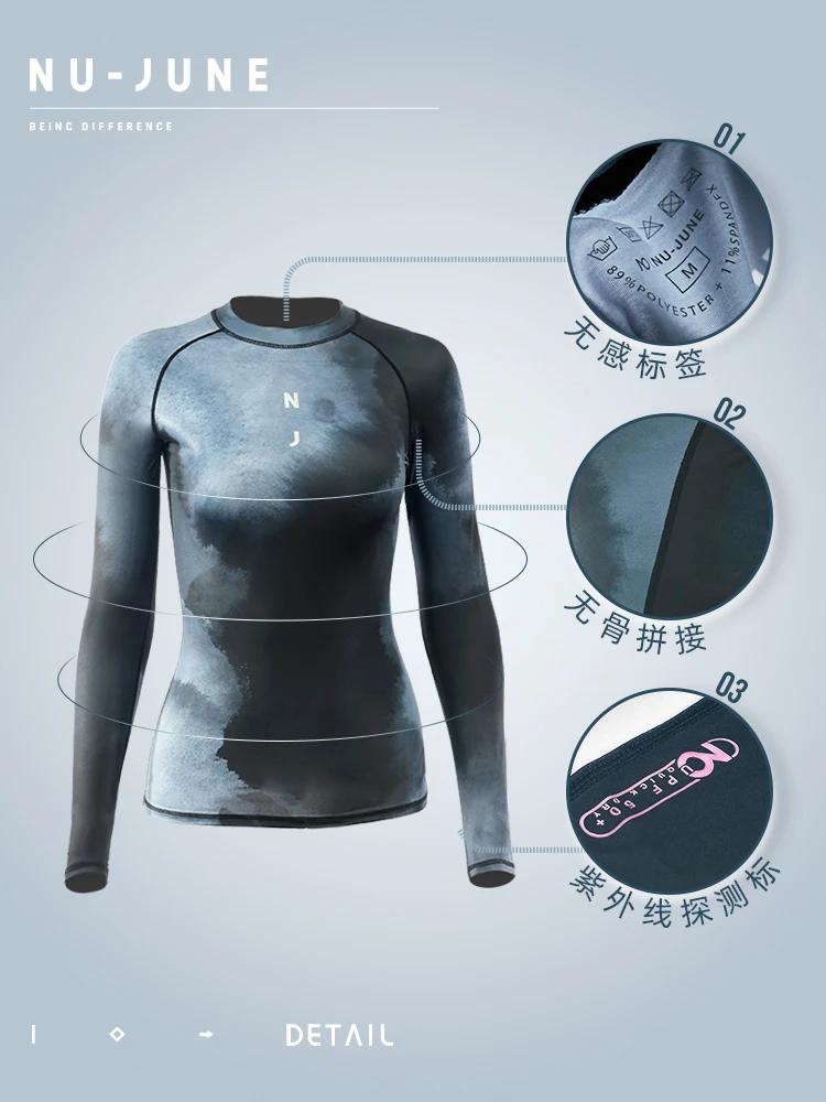 Nu-juin – maillot de bain UPF à manches longues pour femmes, Protection contre les éruptions cutanée