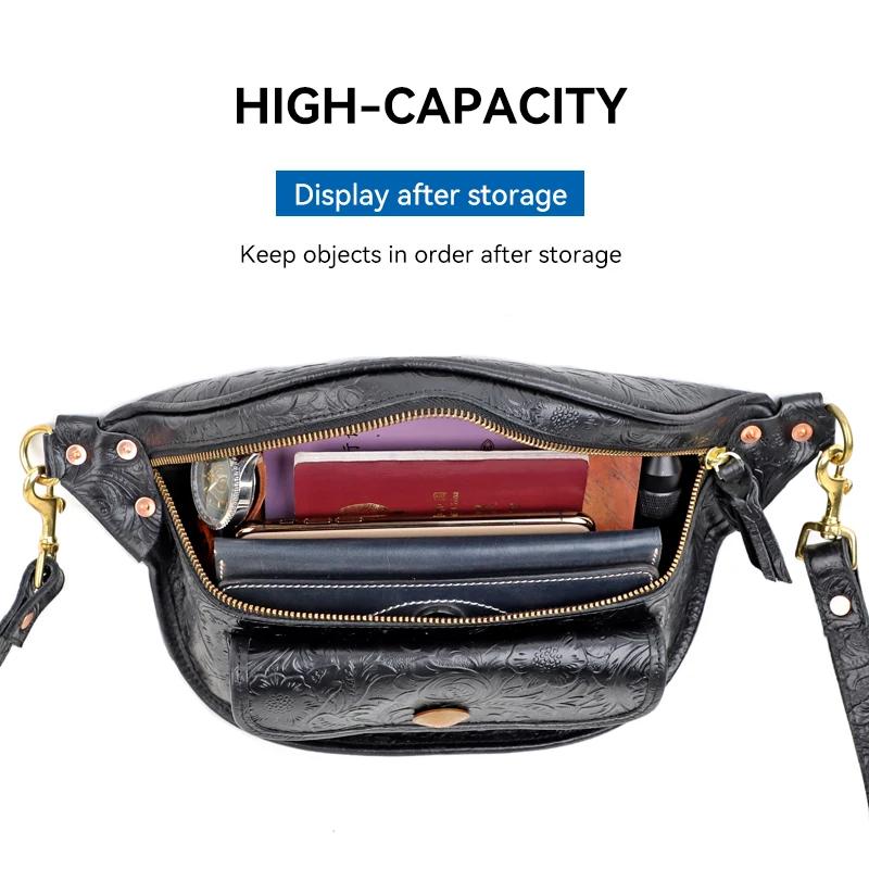 Sac à bandoulière rétro en cuir véritable pour hommes, sacs de messager pour hommes, sac à bandouliè