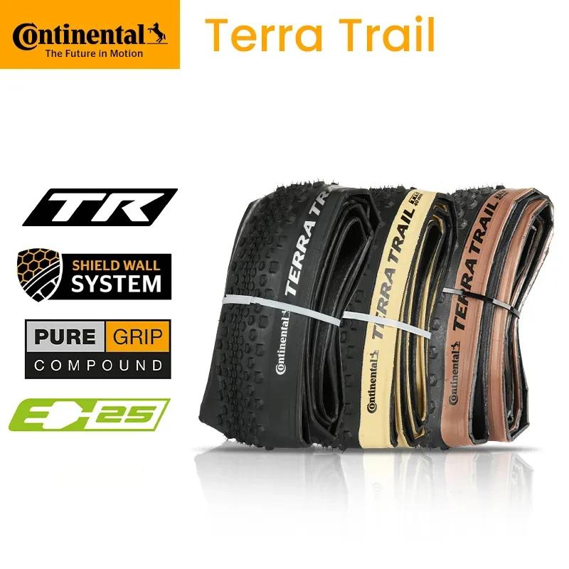 Pneu de vélo de route Continental Terra Trail 700x40C 45 50C Tubeless Ready Noir/Crème/Marron 3/180 